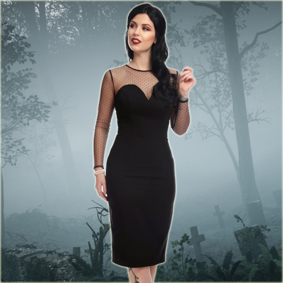 Modcloth Dresses & Skirts - 🎃Halloween Morticia/Witch/Vampire Sexy Dress